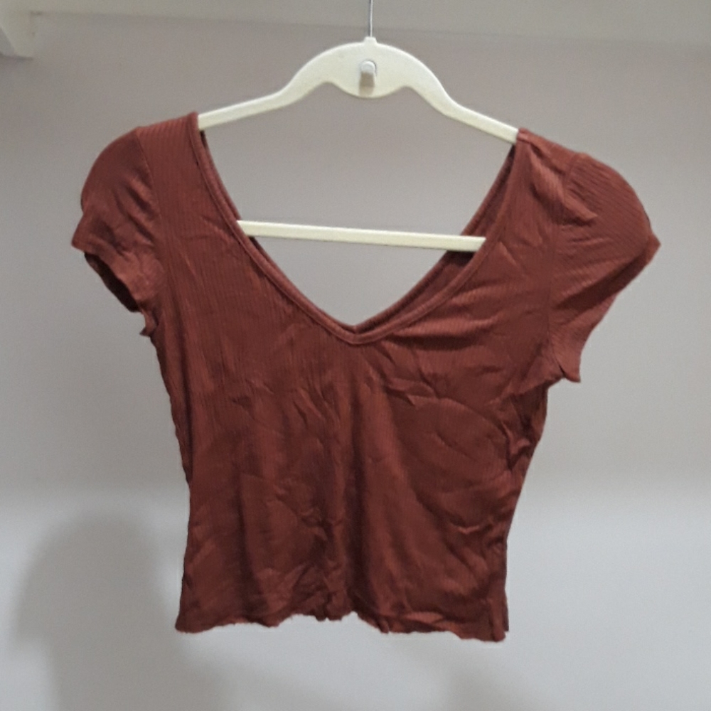 LN Coffee Brown Crop Top